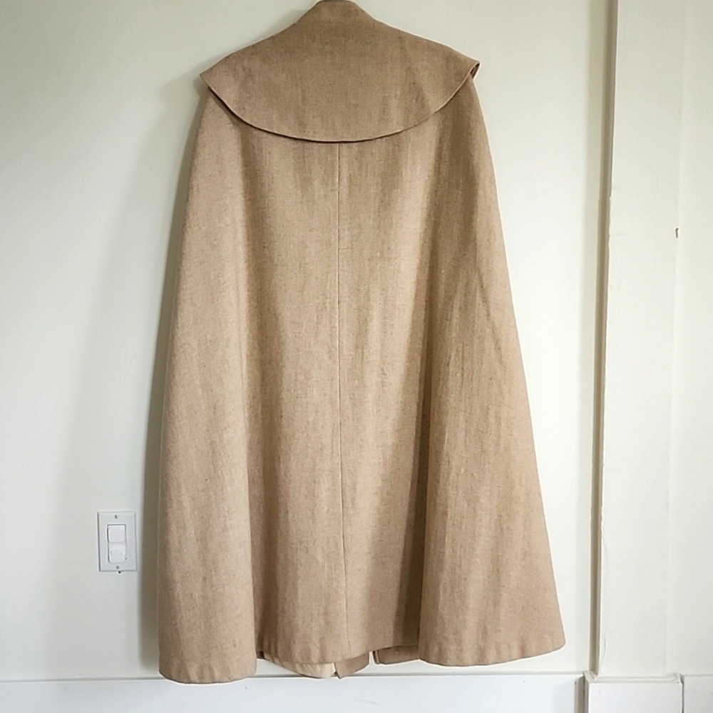 Vintage Wool Cape Coat - Picture 3 of 7